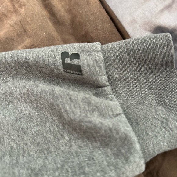 Russell Gray Hoodie with Neon Green Lining - Picture 4 of 14